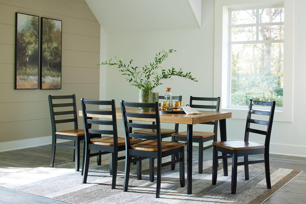 Blondon Dining Table and 6 Chairs (Set of 7) - Atchison Furniture Company (Atchison, KS)
