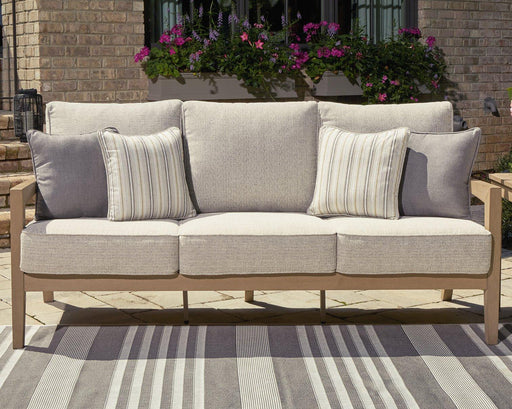 Hallow Creek Outdoor Sofa with Cushion - Atchison Furniture Company (Atchison, KS)