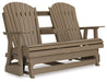 Hyland wave Outdoor Glider Loveseat - Atchison Furniture Company (Atchison, KS)