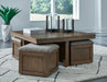 Boardernest Coffee Table with 4 Stools - Atchison Furniture Company (Atchison, KS)