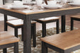 Gesthaven Dining Table with 4 Chairs and Bench (Set of 6) - Atchison Furniture Company (Atchison, KS)