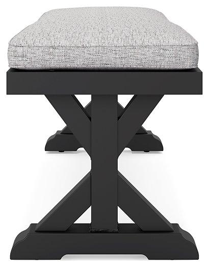 Beachcroft Outdoor Bench with Cushion - Atchison Furniture Company (Atchison, KS)