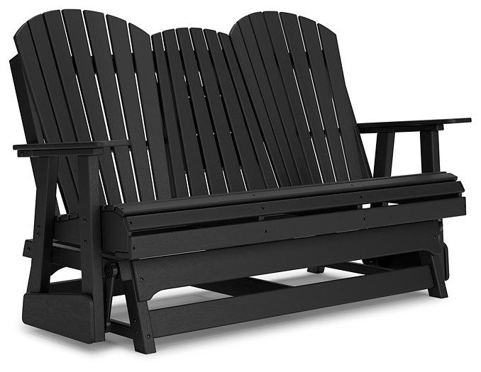 Hyland wave Outdoor Glider Loveseat - Atchison Furniture Company (Atchison, KS)
