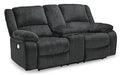 Draycoll Power Reclining Loveseat with Console - Atchison Furniture Company (Atchison, KS)