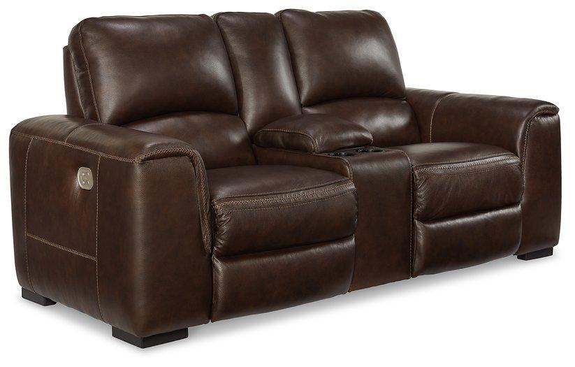 Alessandro Power Reclining Loveseat with Console - Atchison Furniture Company (Atchison, KS)