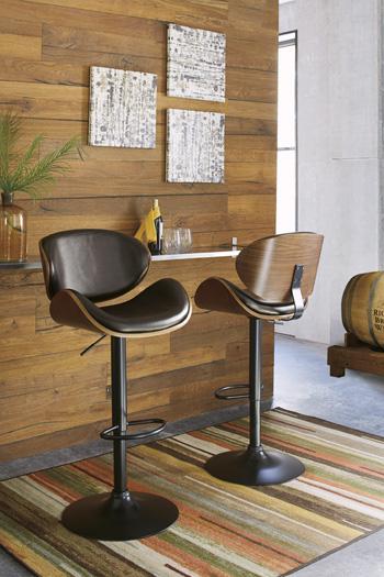 Bellatier Adjustable Height Bar Stool - Atchison Furniture Company (Atchison, KS)