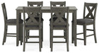 Caitbrook Counter Height Dining Table and Bar Stools (Set of 7) - Atchison Furniture Company (Atchison, KS)