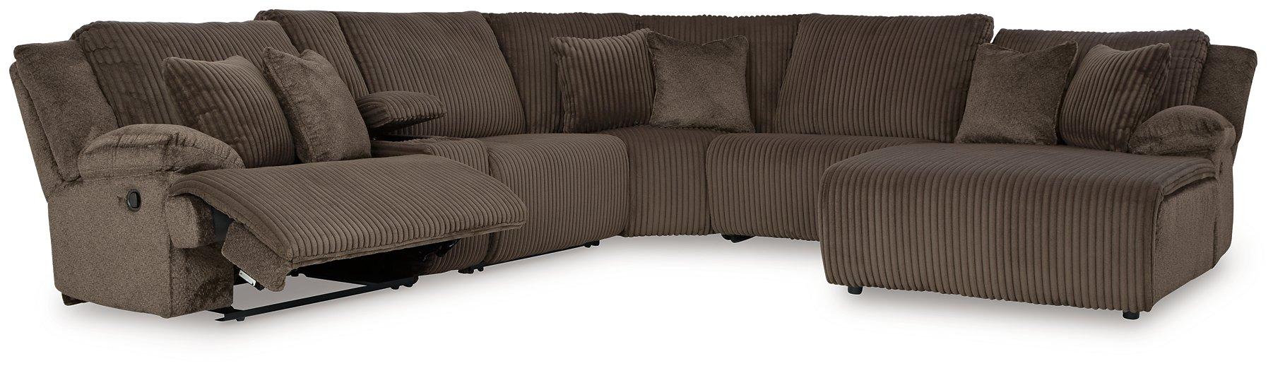 Top Tier Reclining Sectional with Chaise - Atchison Furniture Company (Atchison, KS)