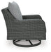 Elite Park Outdoor Swivel Lounge with Cushion - Atchison Furniture Company (Atchison, KS)