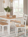 Gesthaven Dining Table with 4 Chairs and Bench (Set of 6) - Atchison Furniture Company (Atchison, KS)