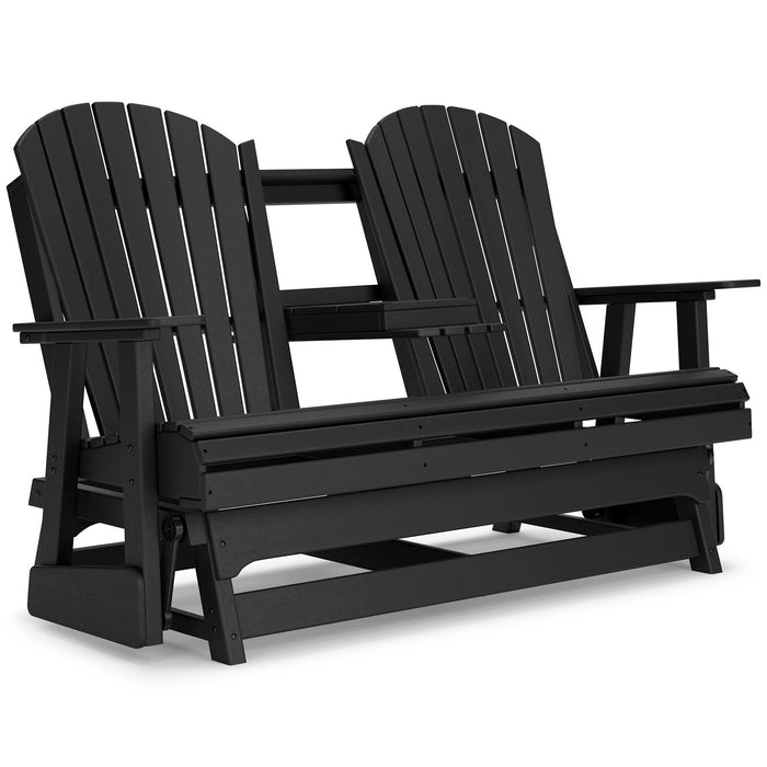Hyland wave Outdoor Glider Loveseat - Atchison Furniture Company (Atchison, KS)