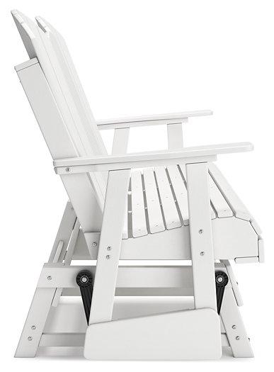 Hyland wave Outdoor Glider Loveseat - Atchison Furniture Company (Atchison, KS)