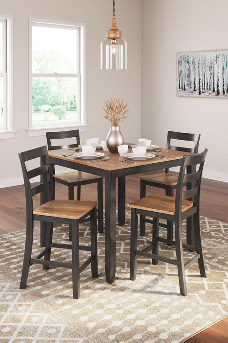 Gesthaven Counter Height Dining Table and 4 Barstools (Set of 5) - Atchison Furniture Company (Atchison, KS)