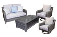 Elite Park Outdoor Loveseat, Lounge Chairs and Cocktail Table - Atchison Furniture Company (Atchison, KS)