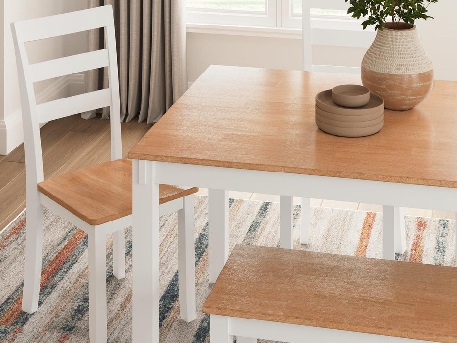 Gesthaven Dining Table with 4 Chairs and Bench (Set of 6) - Atchison Furniture Company (Atchison, KS)