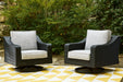 Beachcroft Outdoor Swivel Lounge with Cushion - Atchison Furniture Company (Atchison, KS)