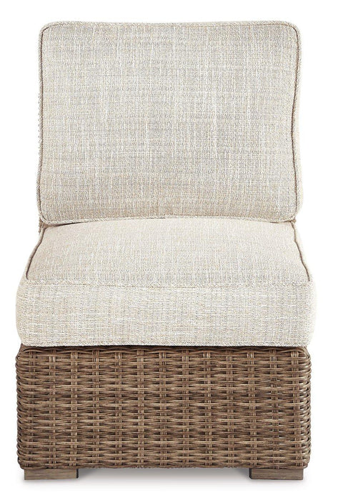 Beachcroft Outdoor Armless Chair with Cushion - Atchison Furniture Company (Atchison, KS)
