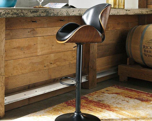 Bellatier Adjustable Height Bar Stool - Atchison Furniture Company (Atchison, KS)