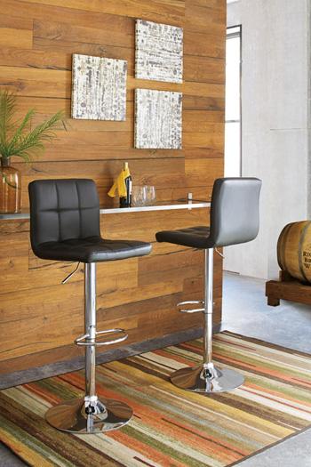 Bellatier Adjustable Height Bar Stool - Atchison Furniture Company (Atchison, KS)