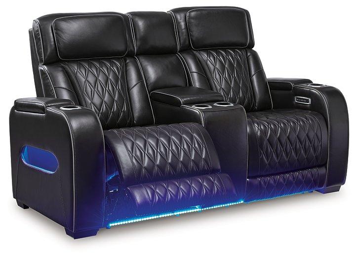 Boyington Power Reclining Loveseat with Console - Atchison Furniture Company (Atchison, KS)