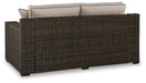 Coastline Bay Outdoor Loveseat with Cushion - Atchison Furniture Company (Atchison, KS)