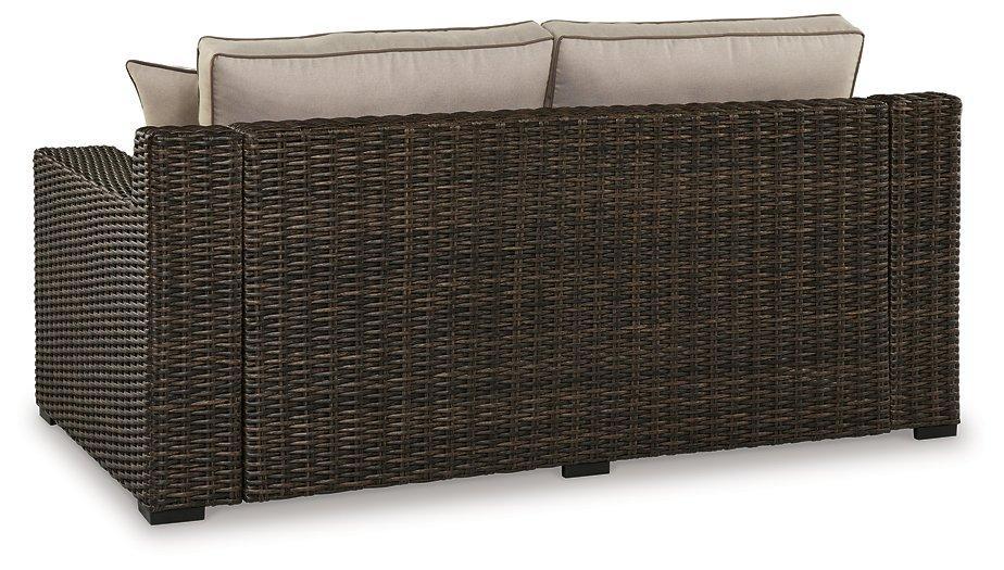 Coastline Bay Outdoor Loveseat with Cushion - Atchison Furniture Company (Atchison, KS)