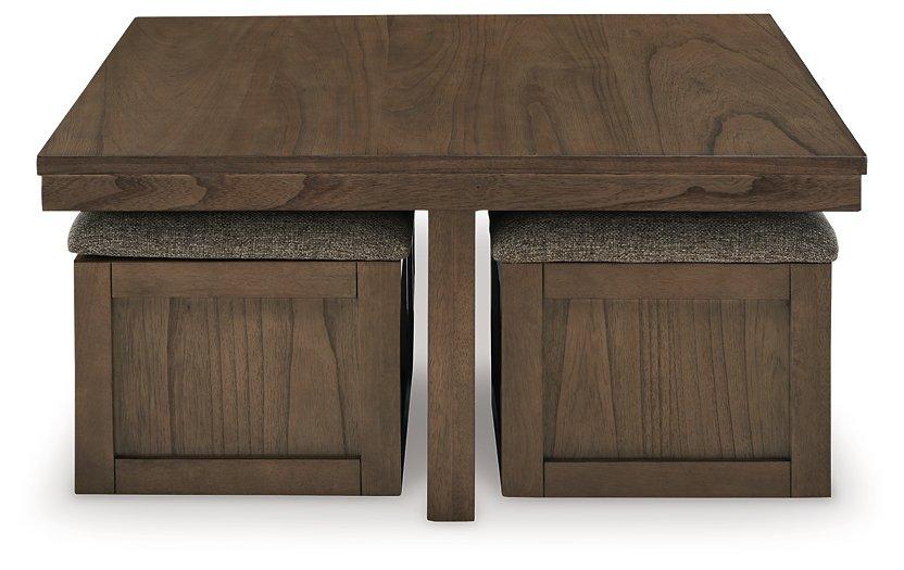 Boardernest Coffee Table with 4 Stools - Atchison Furniture Company (Atchison, KS)