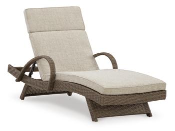 Beachcroft Outdoor Chaise Lounge with Cushion - Atchison Furniture Company (Atchison, KS)