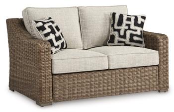 Beachcroft Outdoor Loveseat with Cushion - Atchison Furniture Company (Atchison, KS)