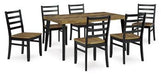 Blondon Dining Table and 6 Chairs (Set of 7) - Atchison Furniture Company (Atchison, KS)