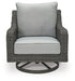 Elite Park Outdoor Swivel Lounge with Cushion - Atchison Furniture Company (Atchison, KS)