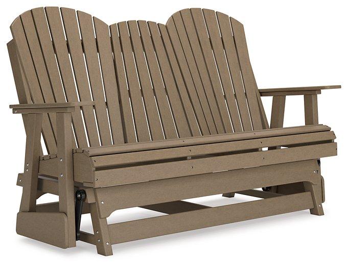 Hyland wave Outdoor Glider Loveseat - Atchison Furniture Company (Atchison, KS)
