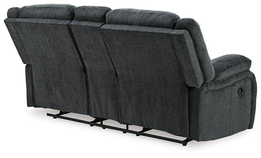Draycoll Reclining Loveseat with Console - Atchison Furniture Company (Atchison, KS)