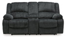 Draycoll Power Reclining Loveseat with Console - Atchison Furniture Company (Atchison, KS)