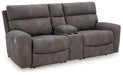 Next-Gen DuraPella Power Reclining Sectional Loveseat with Console - Atchison Furniture Company (Atchison, KS)