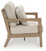 Hallow Creek Outdoor Loveseat with Cushion - Atchison Furniture Company (Atchison, KS)