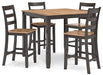 Gesthaven Counter Height Dining Table and 4 Barstools (Set of 5) - Atchison Furniture Company (Atchison, KS)