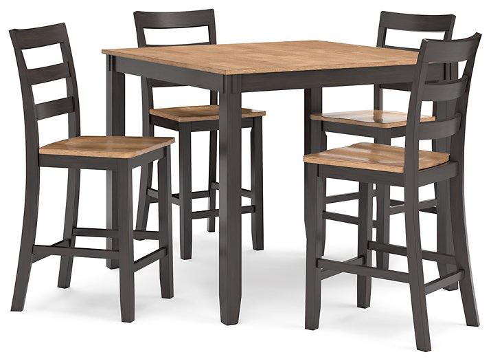 Gesthaven Counter Height Dining Table and 4 Barstools (Set of 5) - Atchison Furniture Company (Atchison, KS)