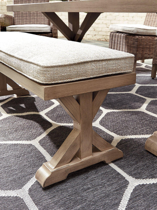 Beachcroft Outdoor Bench with Cushion - Atchison Furniture Company (Atchison, KS)
