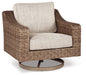 Beachcroft Outdoor Swivel Lounge with Cushion - Atchison Furniture Company (Atchison, KS)