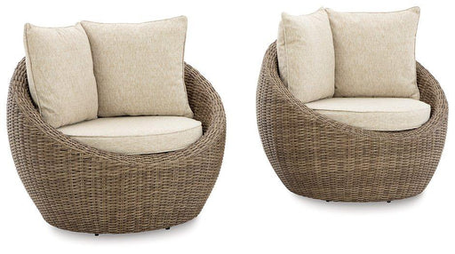 Danson Swivel Lounge with Cushion (Set of 2) - Atchison Furniture Company (Atchison, KS)