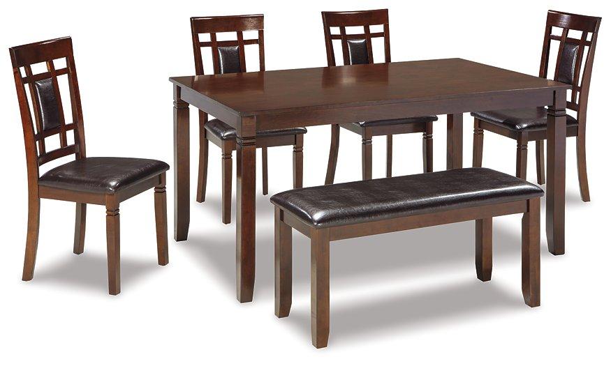 Bennox Dining Table and Chairs with Bench (Set of 6) - Atchison Furniture Company (Atchison, KS)