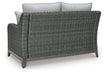 Elite Park Outdoor Loveseat with Cushion - Atchison Furniture Company (Atchison, KS)
