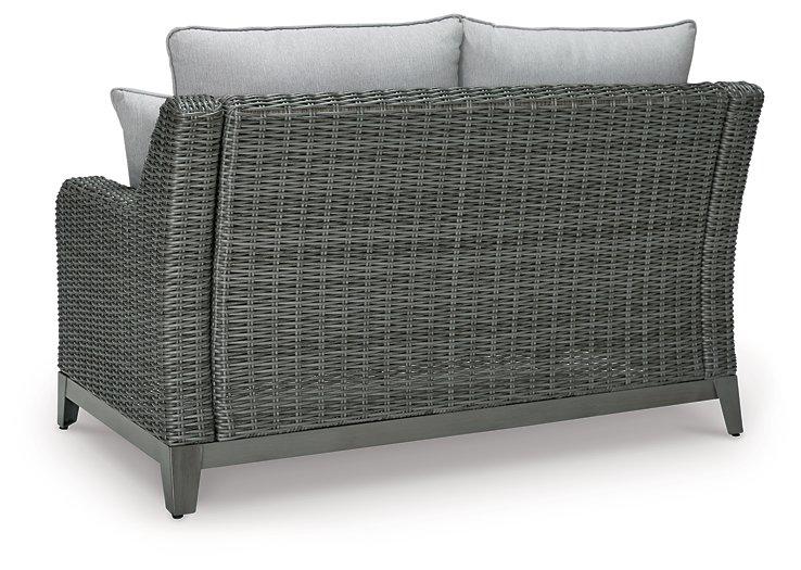 Elite Park Outdoor Loveseat with Cushion - Atchison Furniture Company (Atchison, KS)