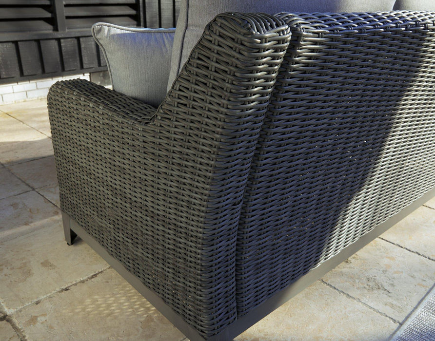 Elite Park Outdoor Loveseat with Cushion - Atchison Furniture Company (Atchison, KS)