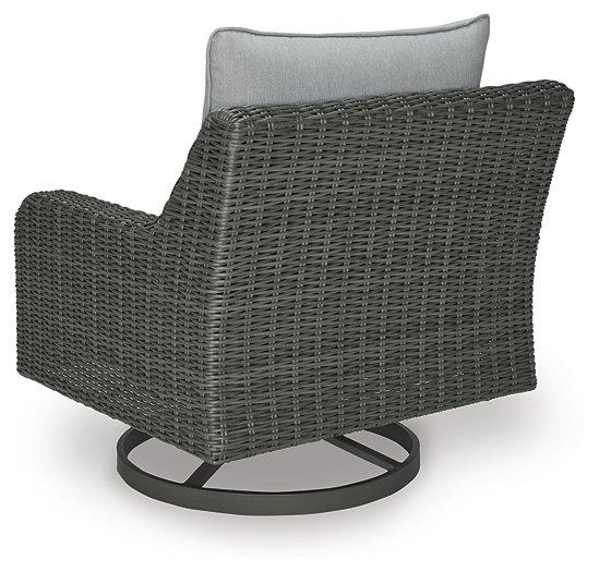 Elite Park Outdoor Swivel Lounge with Cushion - Atchison Furniture Company (Atchison, KS)