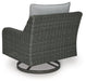 Elite Park Outdoor Swivel Lounge with Cushion - Atchison Furniture Company (Atchison, KS)