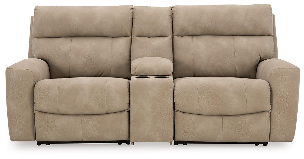Next-Gen DuraPella Power Reclining Sectional Loveseat with Console - Atchison Furniture Company (Atchison, KS)