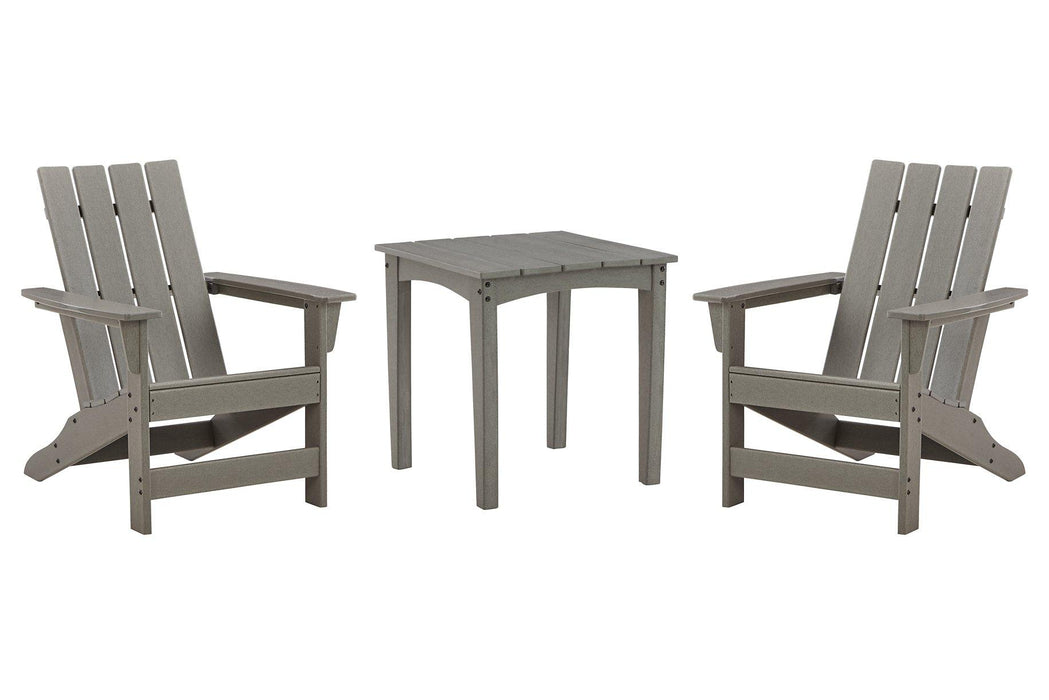 Visola Outdoor Adirondack Chair Set with End Table - Atchison Furniture Company (Atchison, KS)