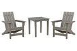 Visola Outdoor Adirondack Chair Set with End Table - Atchison Furniture Company (Atchison, KS)